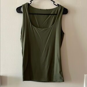 Olive Green Sleeveless Top